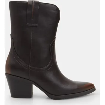 Dámská zimní obuv Baťa dámská texaská kotníková bota na podpatku hnědé, vel. 40