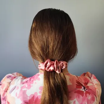 Spona do vlasů Scrunchie starorůžová Dion