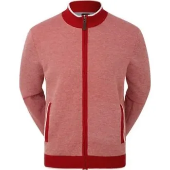Míčový sport FootJoy Full-Zip Lined pánský svetr, červený pánské, S