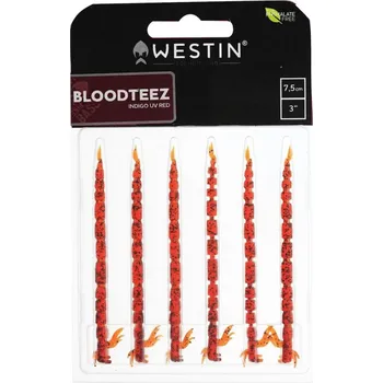 Rybářský háček Westin Gumová Nástraha Bloodteez Worm Bloodworm Délka: 5,5cm, Hmotnost: 0,5g, Počet kusů: 8ks