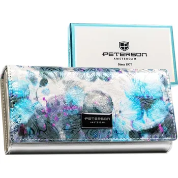 Peněženka dámská peněženka s RFID systémem a zapínáním na patentku Barva: modrá || vícebarevný