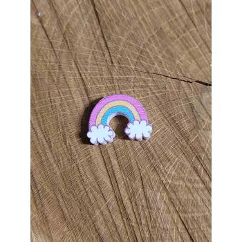 Korálek Dřevěné korálky duha