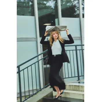 Dámské sako Sako Answear.LAB černá barva LF.130923.TOS 99X, vel. L