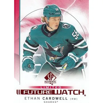 Sběratelská karetní hra insert RC karta ETHAN CARDWELL 24-25 SP Authentic Future Watch Limited Red číslo 187