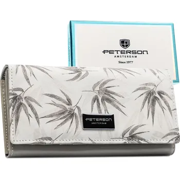 Peněženka dámská peněženka s RFID systémem a zapínáním na patentku Barva: Bílá