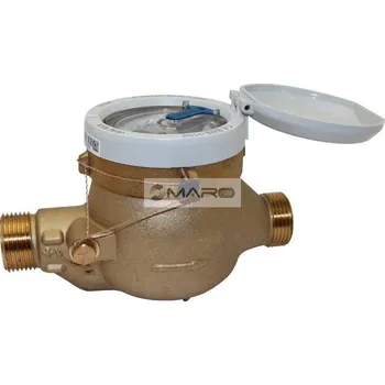 Instalatérský materiál Zenner Vodoměr domovní mokroběžný MNK-N DN 20, 3/4" (připojení 1"), rozteč 190 mm, Q3 4 m³/h, na studenou vodu, puls 100L, 140162