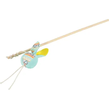 Hračka pro kočku Hračka kočka udice KALI míček zelená Zolux