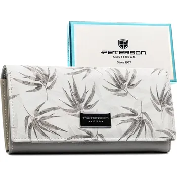 Peněženka Velká dámská peněženka z ekokůže a přírodní kůže s RFID systémem Barva: Bílá