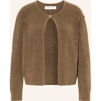 Dámský svetr Samsøe Samsøe Dámský Úpletový Kardigan Sacassandra, hnědá, 38