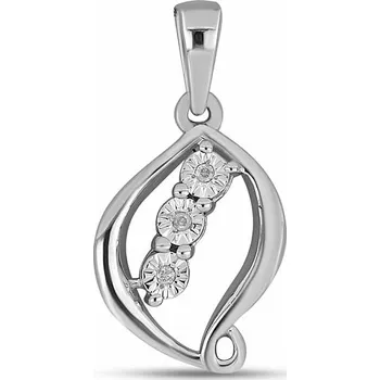Přívěsek Přívěsek stříbrný s broušeným diamantem Ag 925 017310 DIA 1,7 cm, 1,7 g