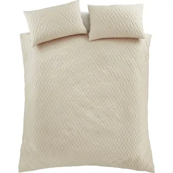 Povlečení Béžové povlečení na dvoulůžko/prodloužené 230x220 cm Jacob Geo – Catherine Lansfield ID_1802039