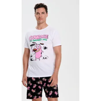 Sinsay - Bavlněná dvoudílná pyžama s potiskem Courage the Cowardly Dog - vícebarevná - 019EM-MLC - 019EM-MLC-XXL