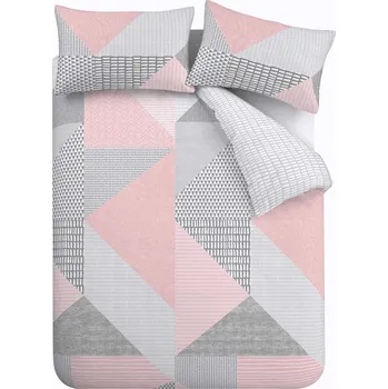 Povlečení Růžové povlečení na jednolůžko 135x200 cm Larsson Geo – Catherine Lansfield ID_1800401