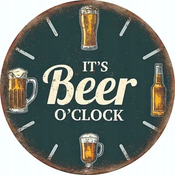 Obraz Cedule It is beer o Clock