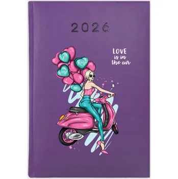 Kalendář Knihový kalendář 2026 A5 fialový