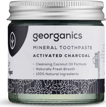zubní pasta Georganics | Zubní pasta bez fluoridu s aktivním uhlím Obsah: 60 ml přírodní a osvěžující péče o zuby a dásně bez fluoridů