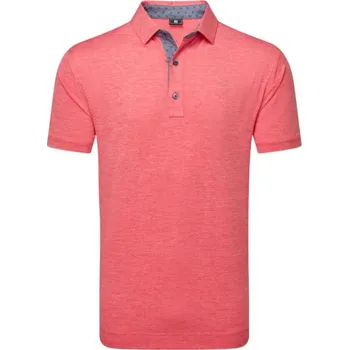 Sport FootJoy Heather Lisle with Trim pánské polo, hibiscus pánské, S