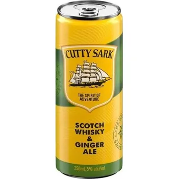 Whisky Cutty Sark Scotch Whiskey & Ginger Ale RTD 0,25l 5% (plech)