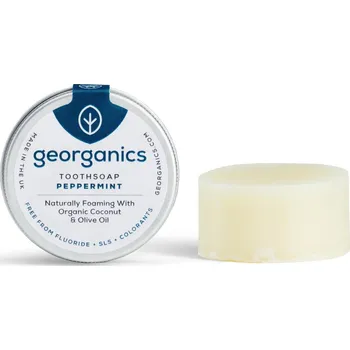 Mýdlo Georganics | Zubní mýdlo - máta peprná přírodní alternativa zubní pasty, bez chemie a podráždění