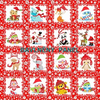 Panel bavlna - Adventní kalendář124-65 Velikost: 45x45cm