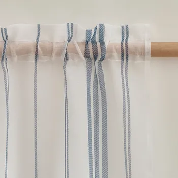 Záclona Bílá voálová záclona 140x183 cm Harbour Stripe – Catherine Lansfield ID_1801291