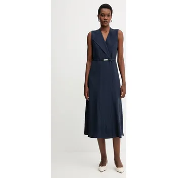Dámské šaty Šaty BOSS Dimosa 50548494 námořnická modř 59X, vel. 40