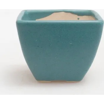 Květináč Keramická bonsai miska 5,5 x 5,5 x 4,5 cm modrá