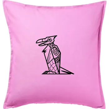 Polštář Mayové - zvířata papoušek - Polštář 50x50 - 50x50 - Pouze potah ( Růžová )