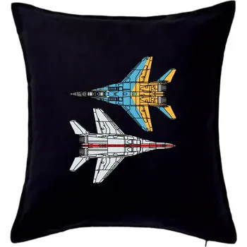 Polštář Mig 29 Fulcrum ze spoda a ze zhora - Polštář 50x50 - 50x50 - Pouze potah ( Černá )