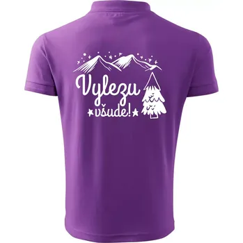 Pánská košile Vylezu všude - hory - Polokošile pánská Pique Polo 203 - 4XL ( Fialová )