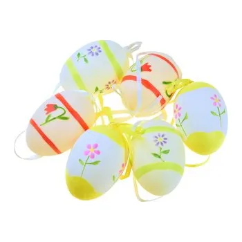 Velikonoční dekorace Malovaná vajíčka střední 6ks