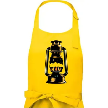 Kuchyňská zástěra Petrolejka s horami - Pánská zástěra na vaření - Univerzální velikost ( Žlutá )