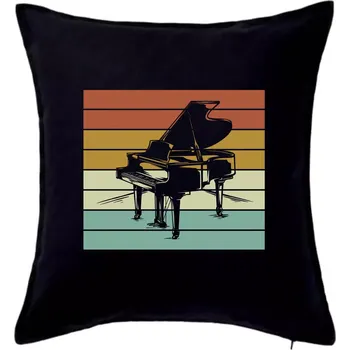 Polštář Vintage piano - Polštář 50x50 - 50x50 - Pouze potah ( Černá )