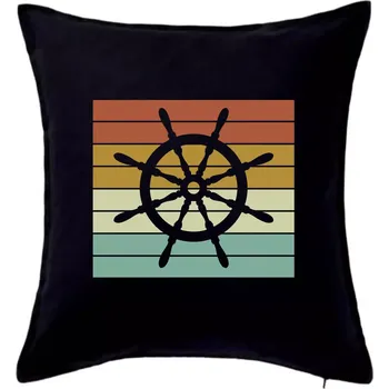 Polštář Vintage kormidlo - Polštář 50x50 - 50x50 - Pouze potah ( Černá )