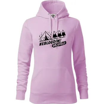 Dámská mikina Nebloudím, objevuji - hory - Mikina dámská Cape s kapucí - S ( Orchid )
