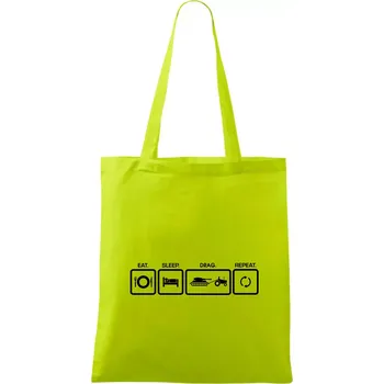 Eat sleep drag repeat - Taška bavlněná - 42 x 38 cm ( Limetková )