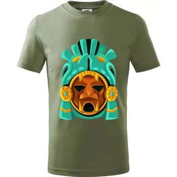 Dětská móda Mayové maska mátová - Tričko dětské bavlněné - 104-110cm / 3-4 roky ( Khaki )