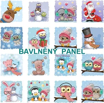 Panel bavlna - Adventní kalendář-124-68 Velikost: 35x35cm