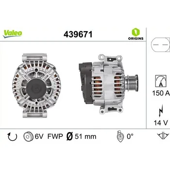 Alternátor Generátor VALEO 439671