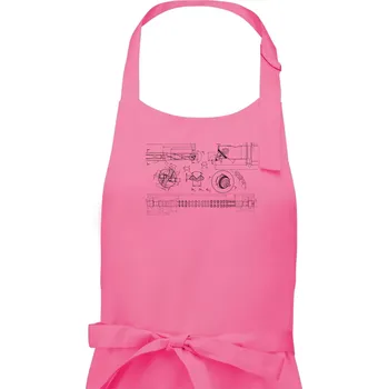 Kuchyňská zástěra Technické výkresy - vrtáky - Pánská zástěra na vaření - Univerzální velikost ( Růžová )