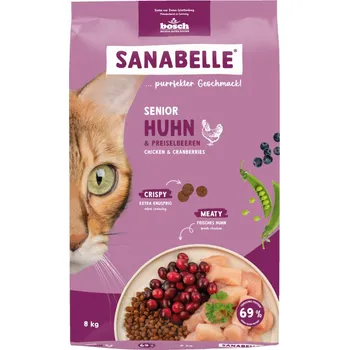 Krmivo pro kočku 8kg Sanabelle Senior kuřecí granule pro kočky