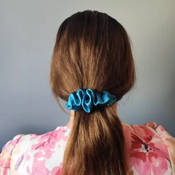 Spona do vlasů Scrunchie petrolej