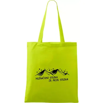 Neznačená stezka je moje stezka - Taška bavlněná - 42 x 38 cm ( Limetková )
