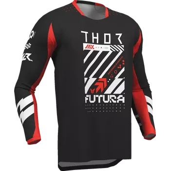 Moto dres Dětský sportovní motokrosový / MTB dres THOR LAUNCHMODE RACEWEAR FUTURA barva černá/červená (oblečení pro malé závodníky)
