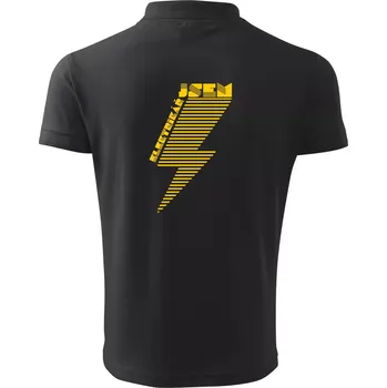 Pánská košile Jsem elektrikář - blesk - Polokošile pánská Pique Polo 203 - S ( Dřevěné uhlí )