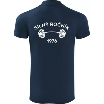 Pánská košile Silný ročník - Letopočet 1976 - Polokošile Victory sportovní (dresovina) - M ( Námořní modrá (velmi tmavá - téměř černá) )