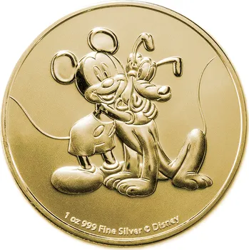 New Zealand Mint Stříbrná mince Mickey and Pluto 1 oz 2020