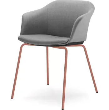 Jednací židle Konferenční křeslo Wave 033-N13 (4-nohá kostra cihlově červená PANTONE 17-1532 TCX, celočalouněný ko