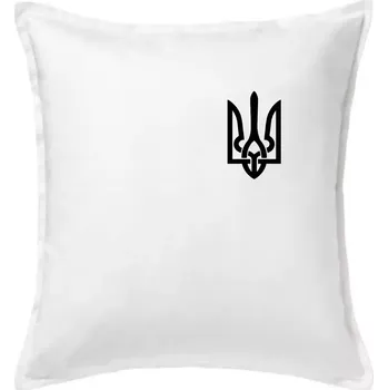 Polštář Ukrajina trojzubec prso - Polštář 50x50 - 50x50 - Pouze potah ( Bílá )