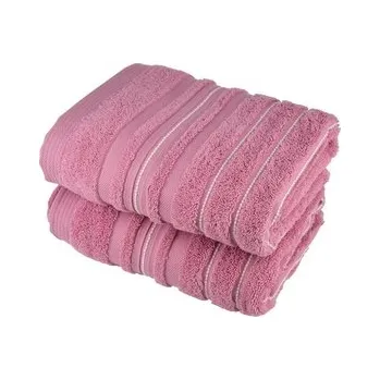 Sprchový závěs Ručník STRIPES růžový 50x90 cm